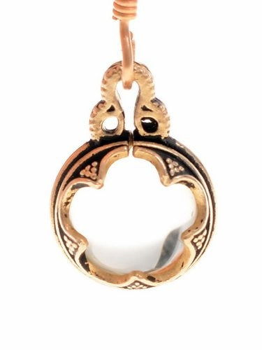 Earrings Gotland Rock Crystal, 1.2 cm, Bronze