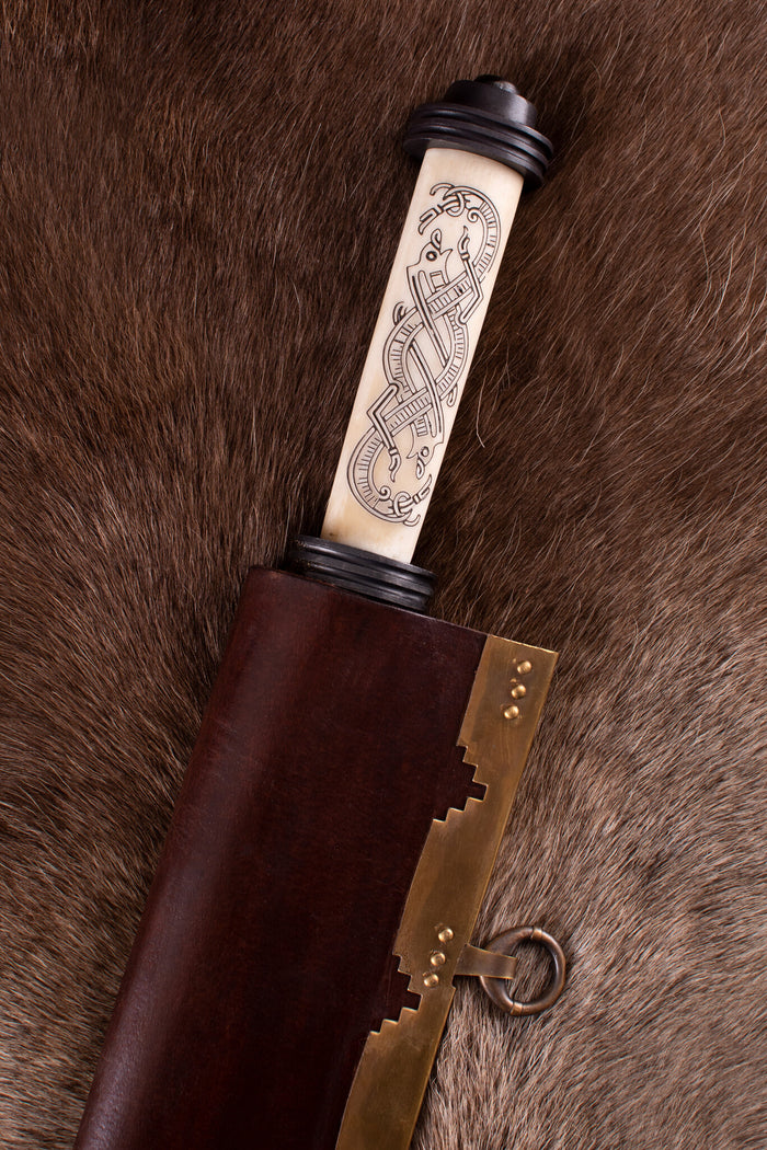 10th century Viking scramasax Jellinge style, semi-sharp
