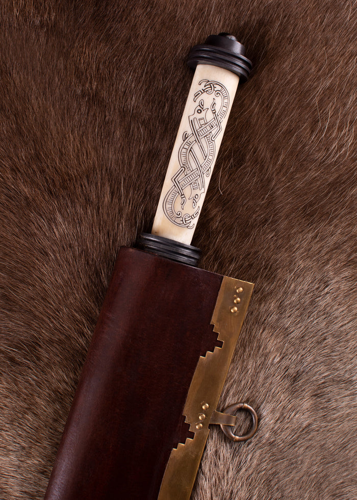 10th century Viking scramasax Jellinge style, semi-sharp