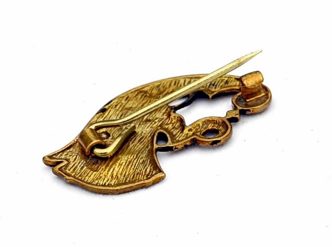 Broche de corbeau germanique Gotland, gauche, bronze