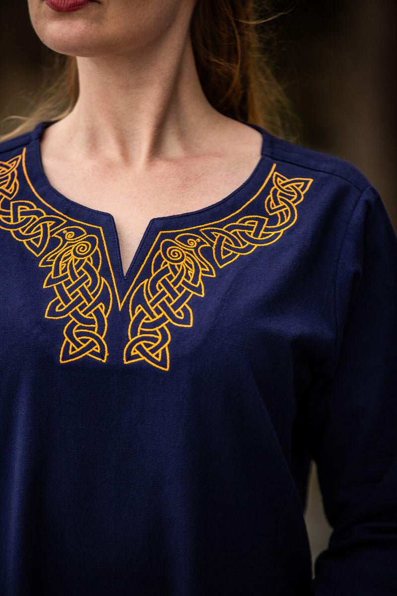 Viking jurk Aslaug, blauw