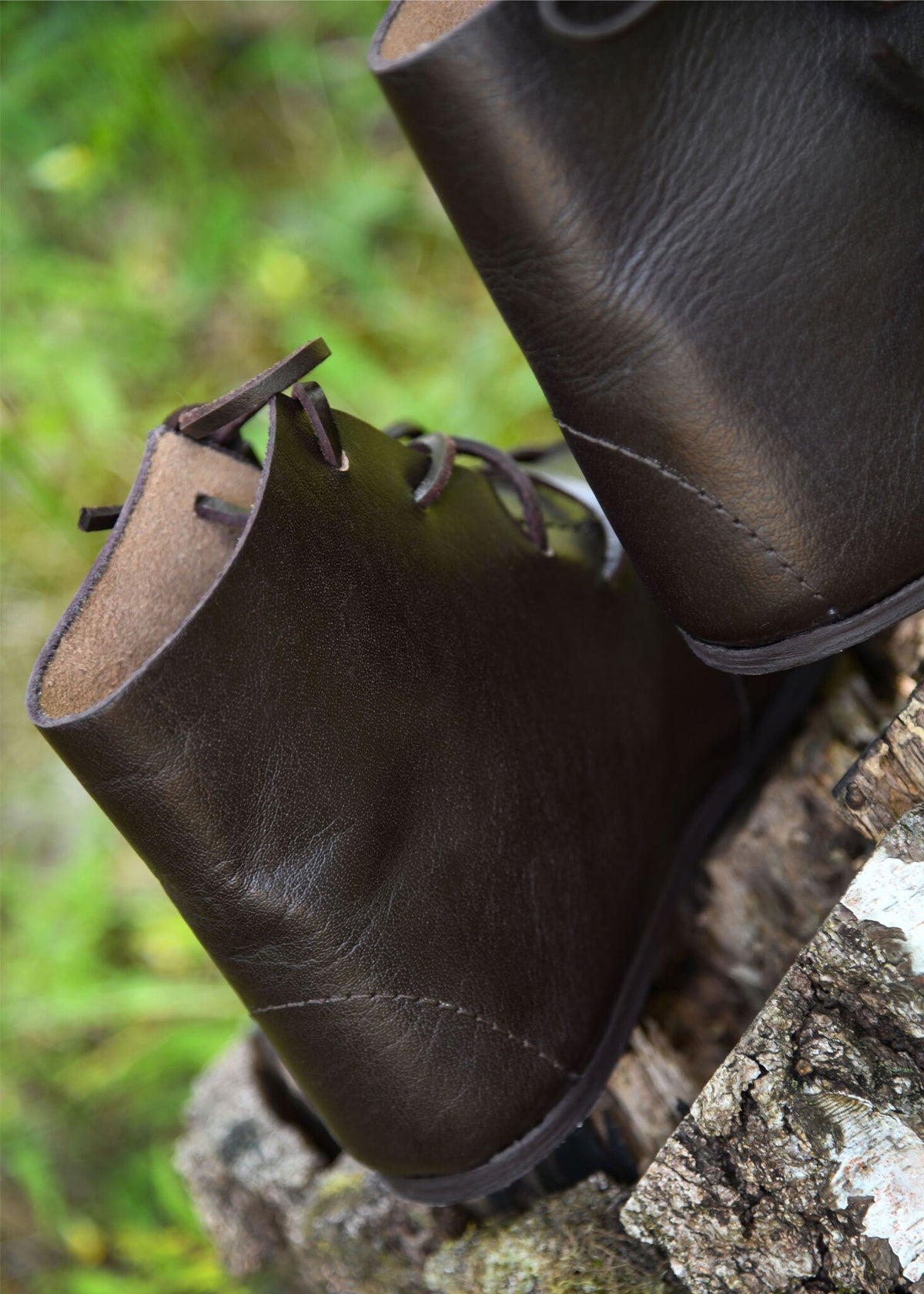 Ankle boots, 15th century, brown