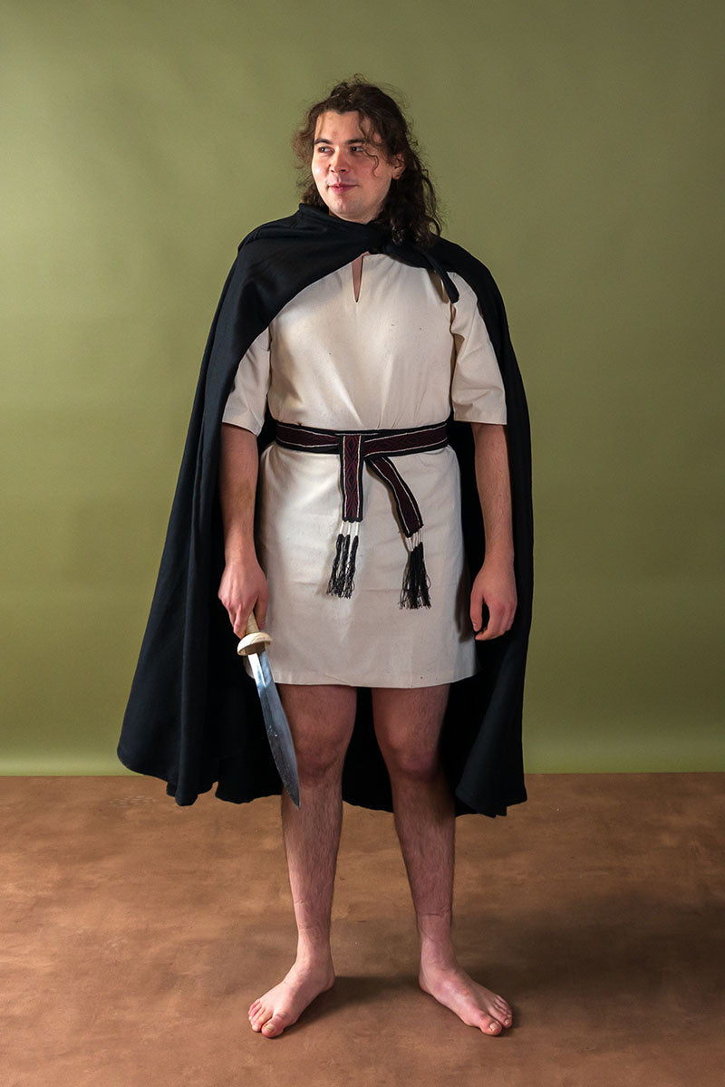 Medieval cloak Karen black, wool mix