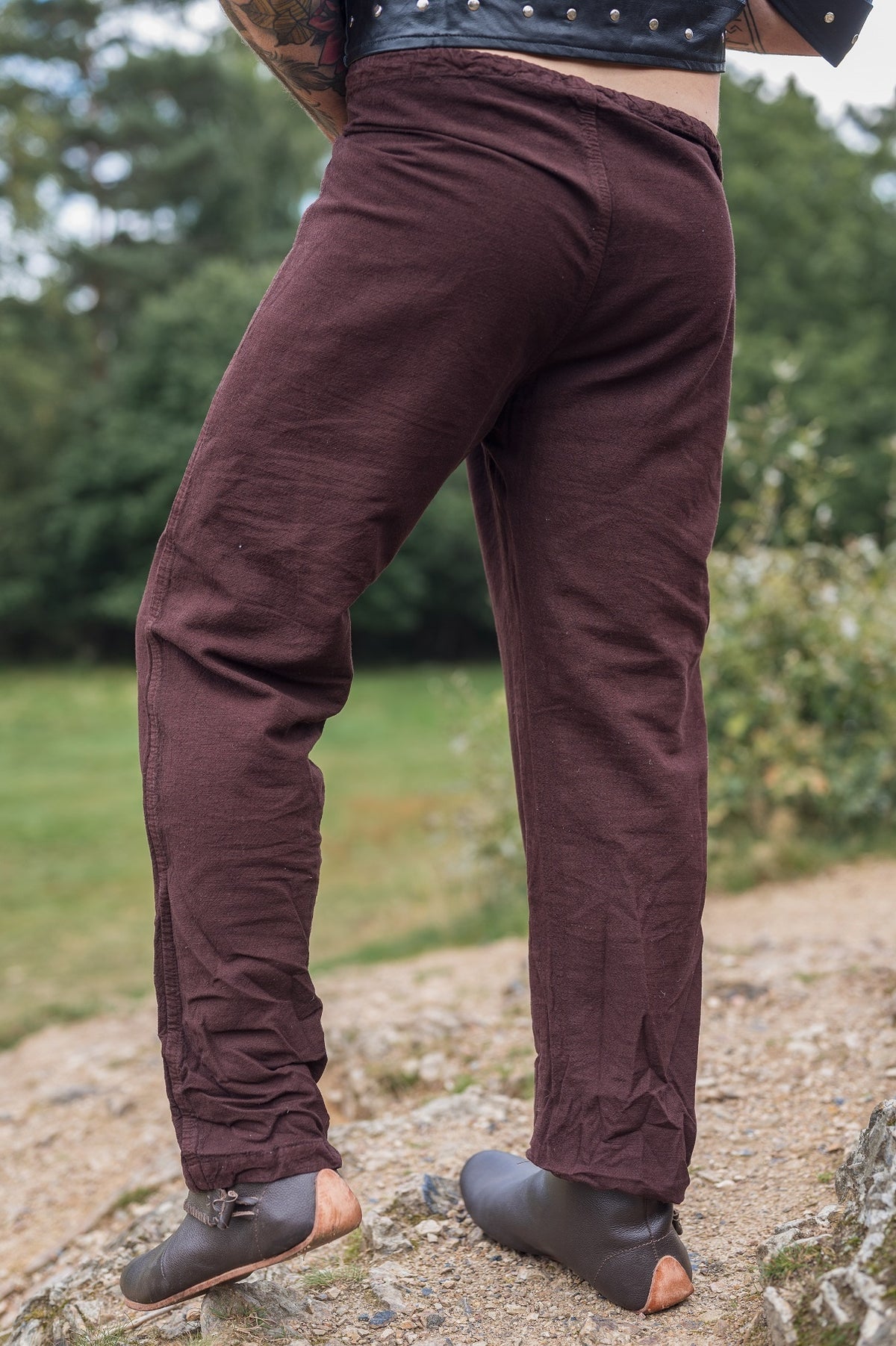 Viking trousers, linen, brown