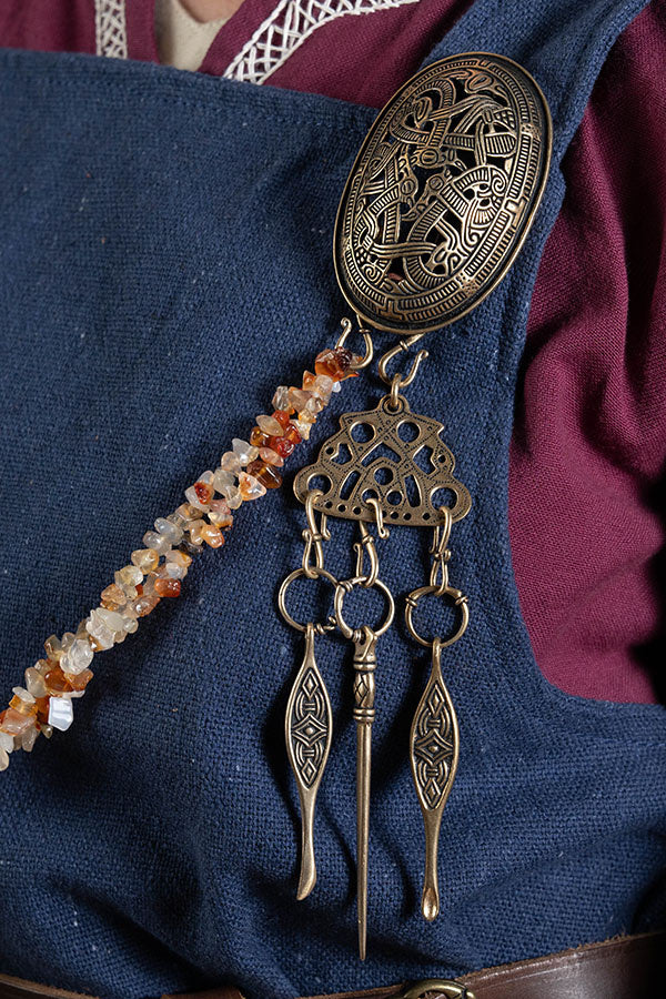 Jewellery hook, 2x1 cm, bronze
