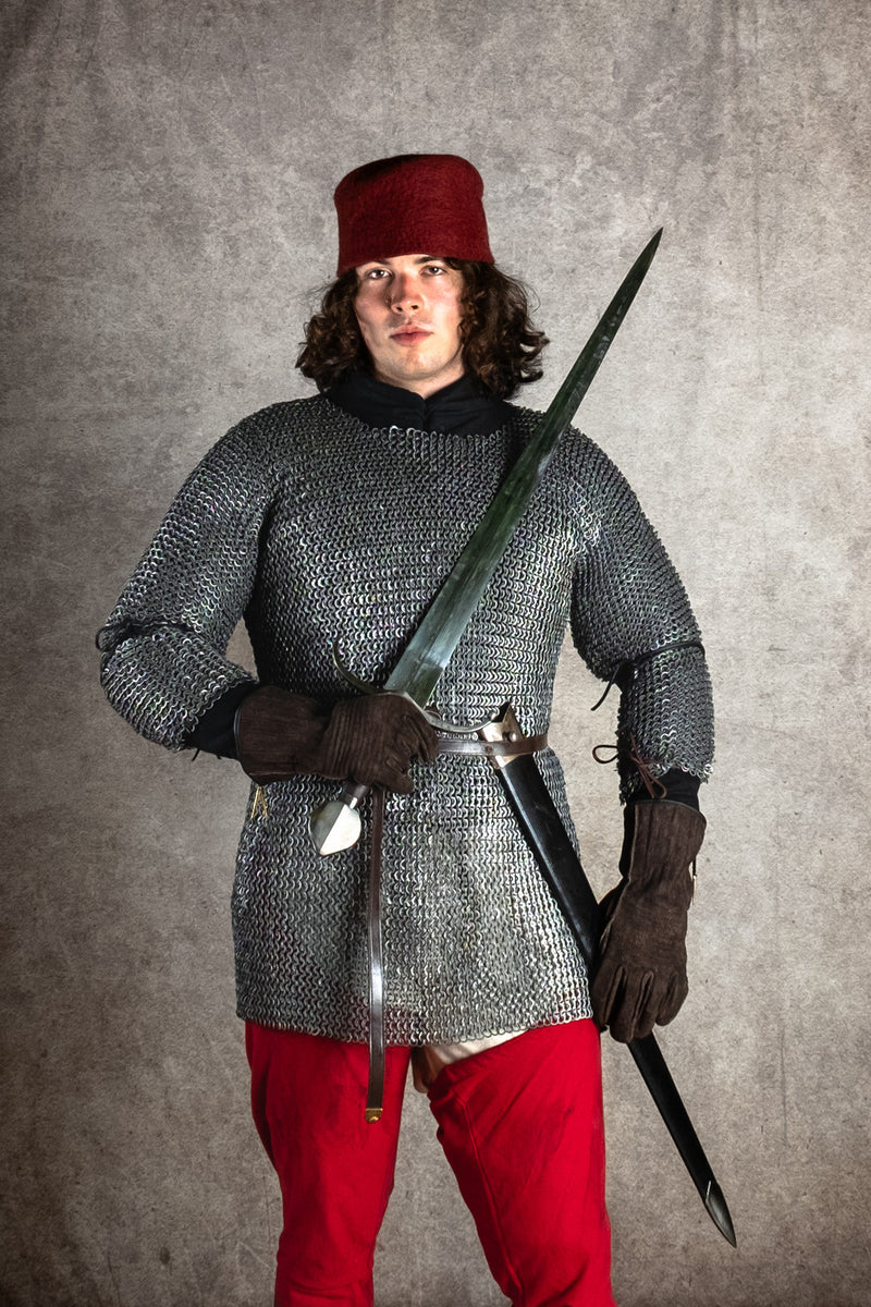 Haubergeon, gemischt, flache Ringe, keilförmige Nieten, 8 mm