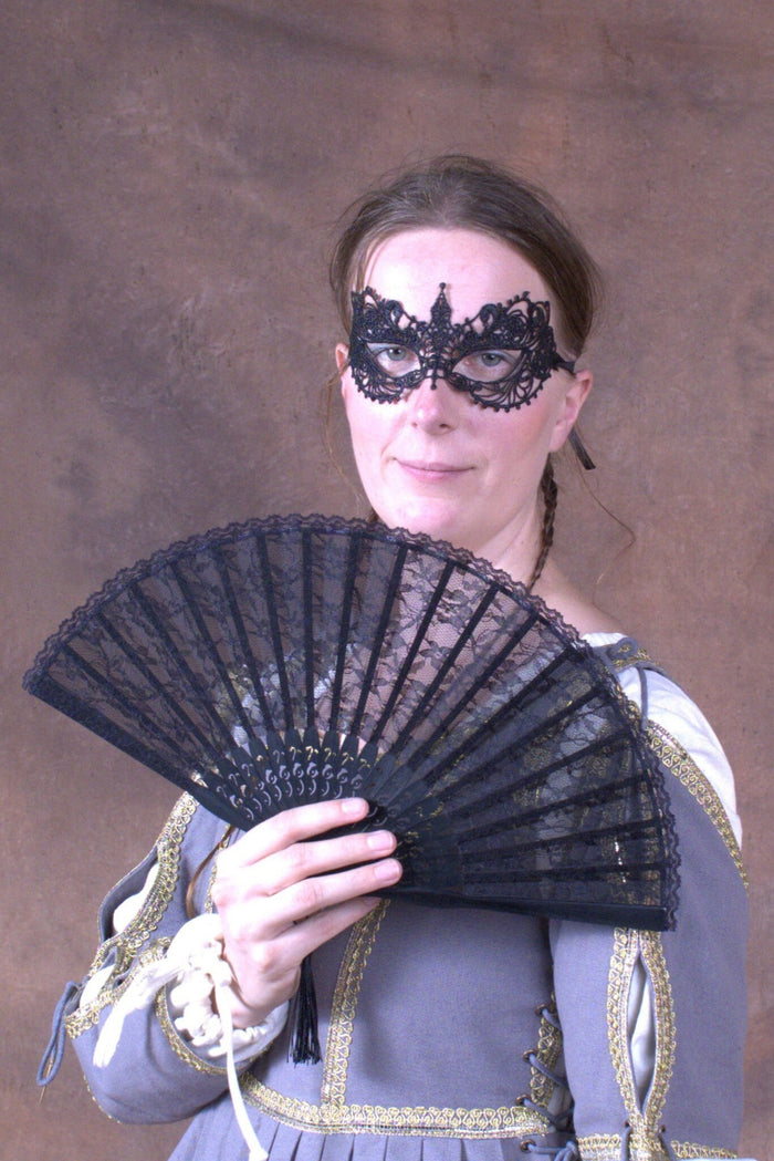 Black hand fan