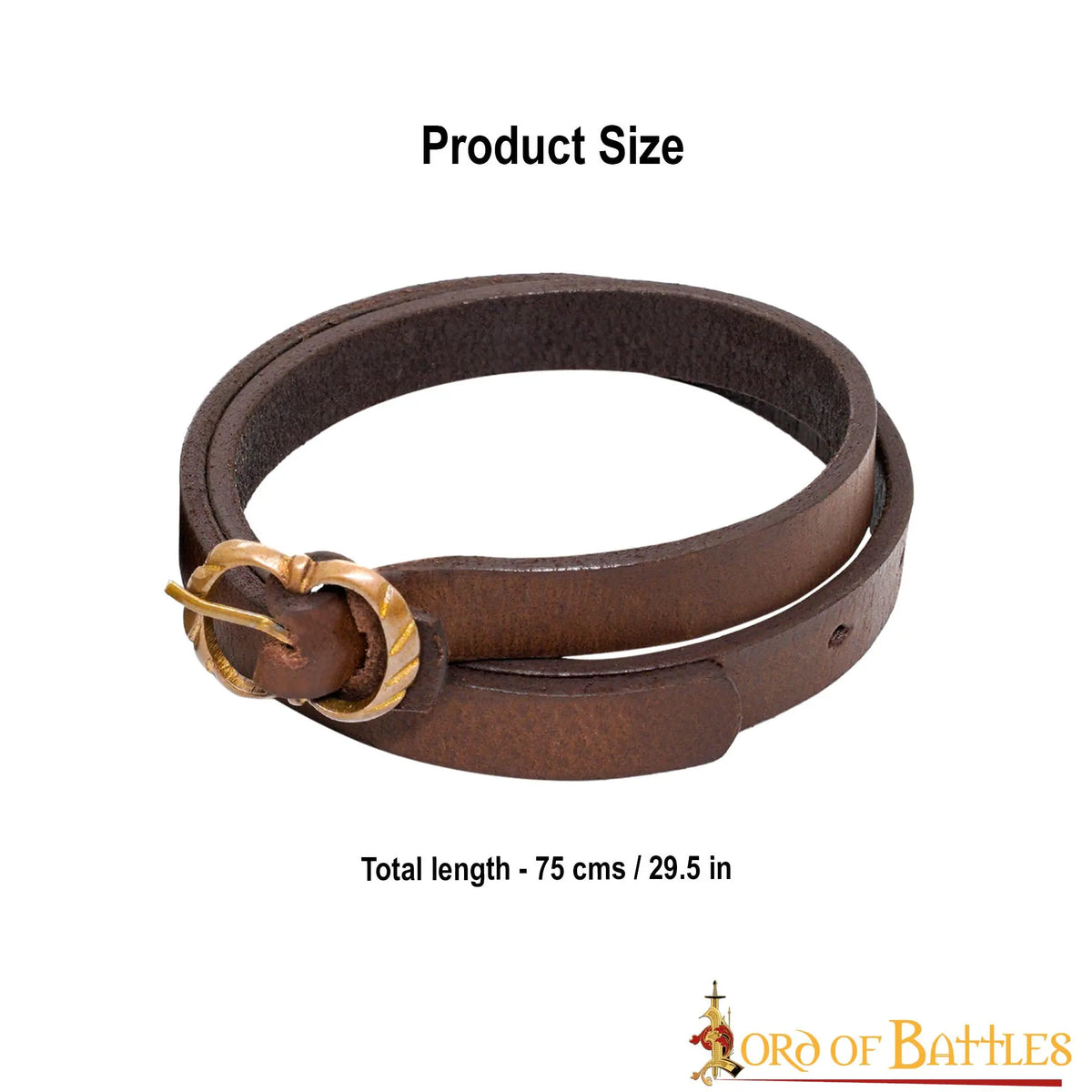 Medieval leather garters, brown