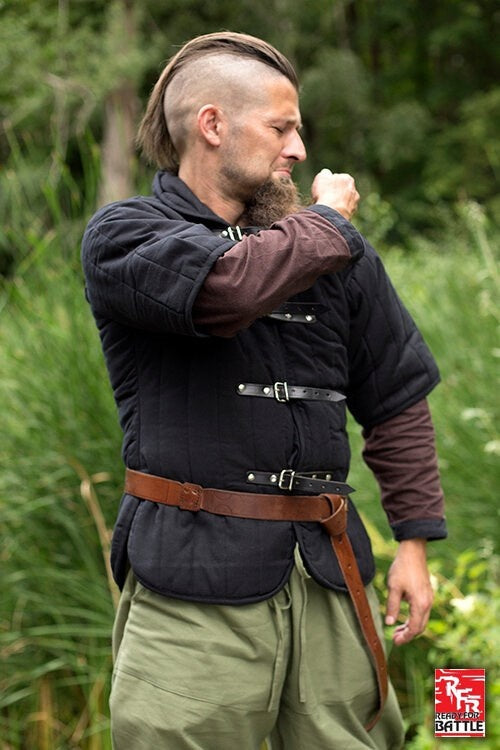 RFB gambeson with short sleeves, black