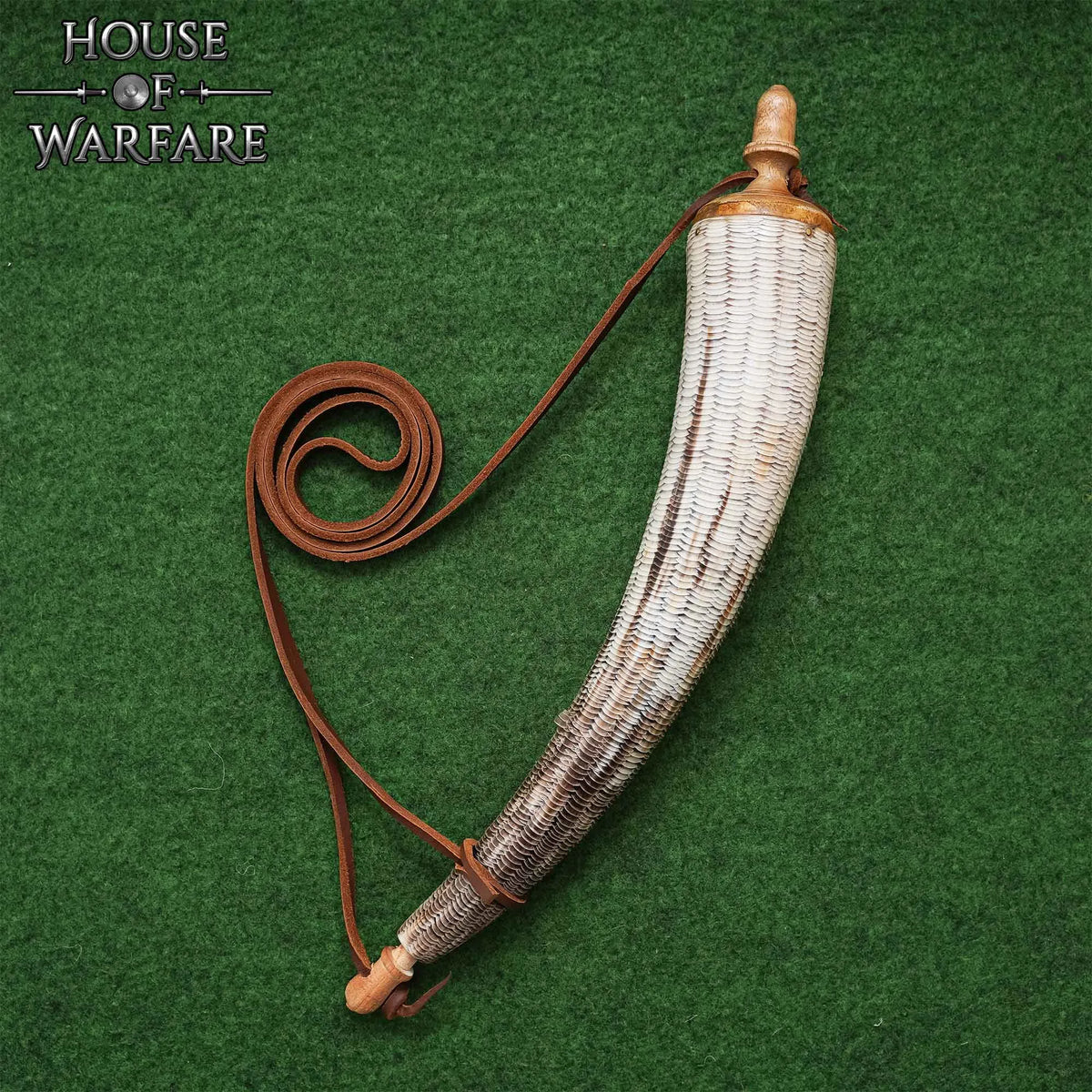 Engraved powder horn