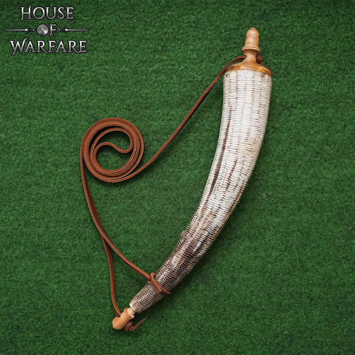 Engraved powder horn