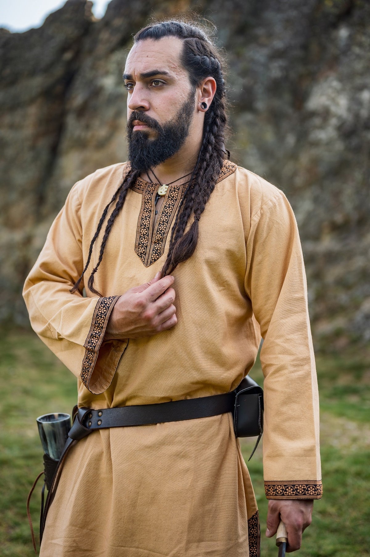 Germanic Thorsberg tunic Wulfhard, honey brown
