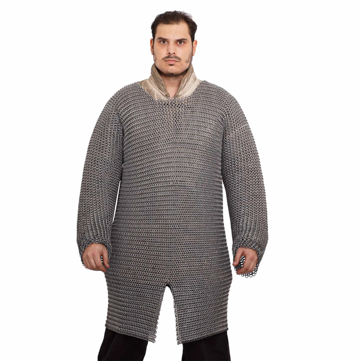 Hauberk with split, aluminium & rubber 10 mm