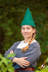 Gnome hat, green, wool mix