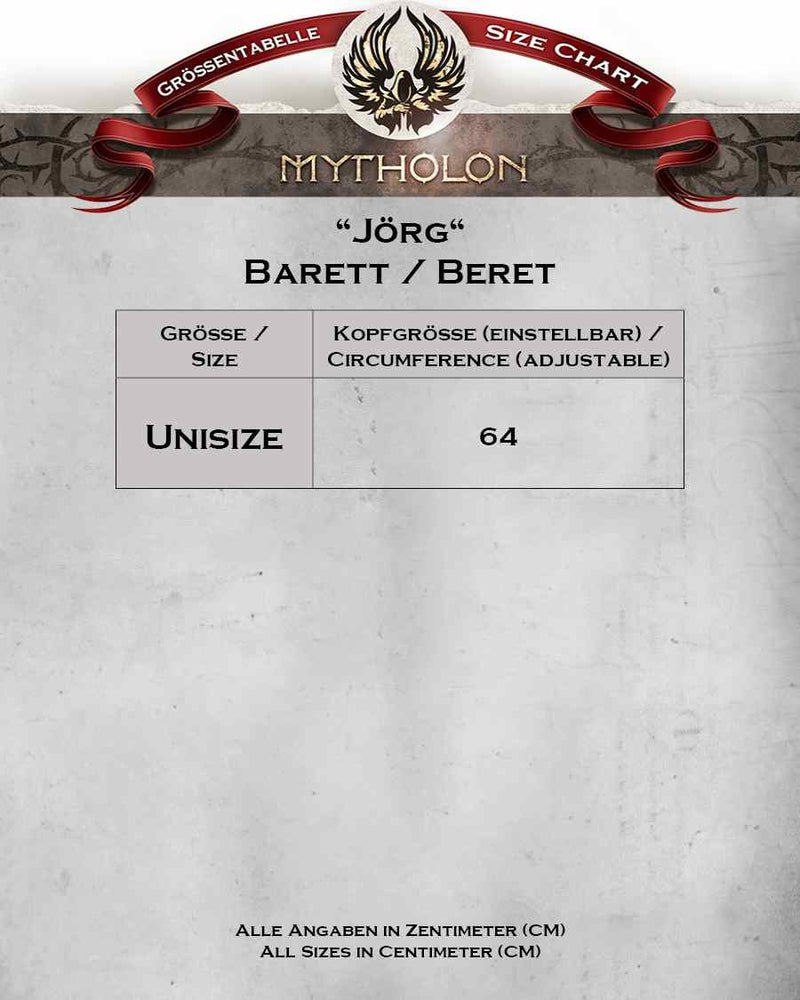 Beret Jorg, czarno-kremowy