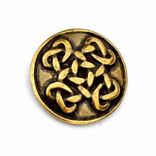 Celtic buttons Orkney, set of 5 pieces, brass