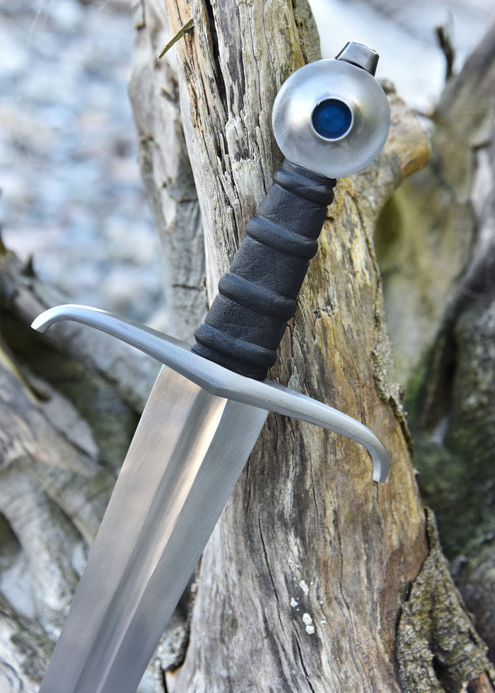 Castillon sword with scabbard, 15th century, semi-sharp