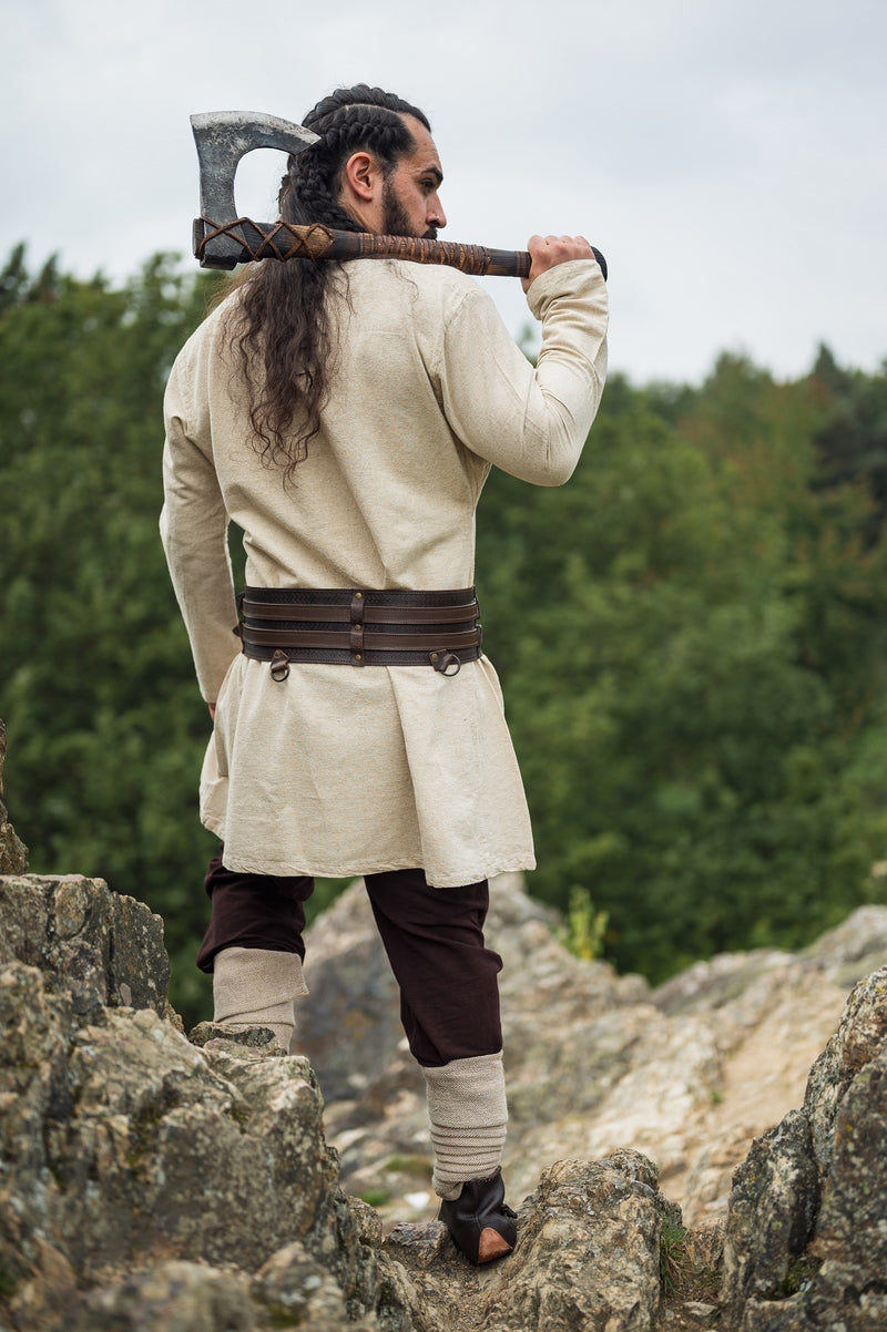 Wikinger Tunika Ragnar, Leinen, natur