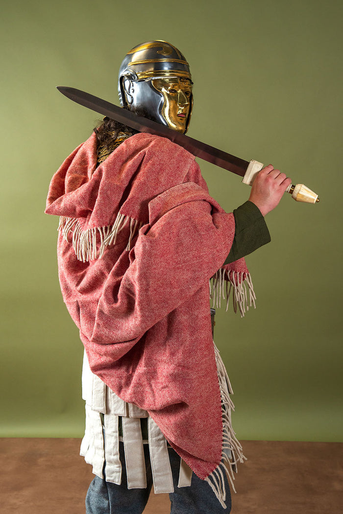 Germanic Iron Age cloak, wool, rust color