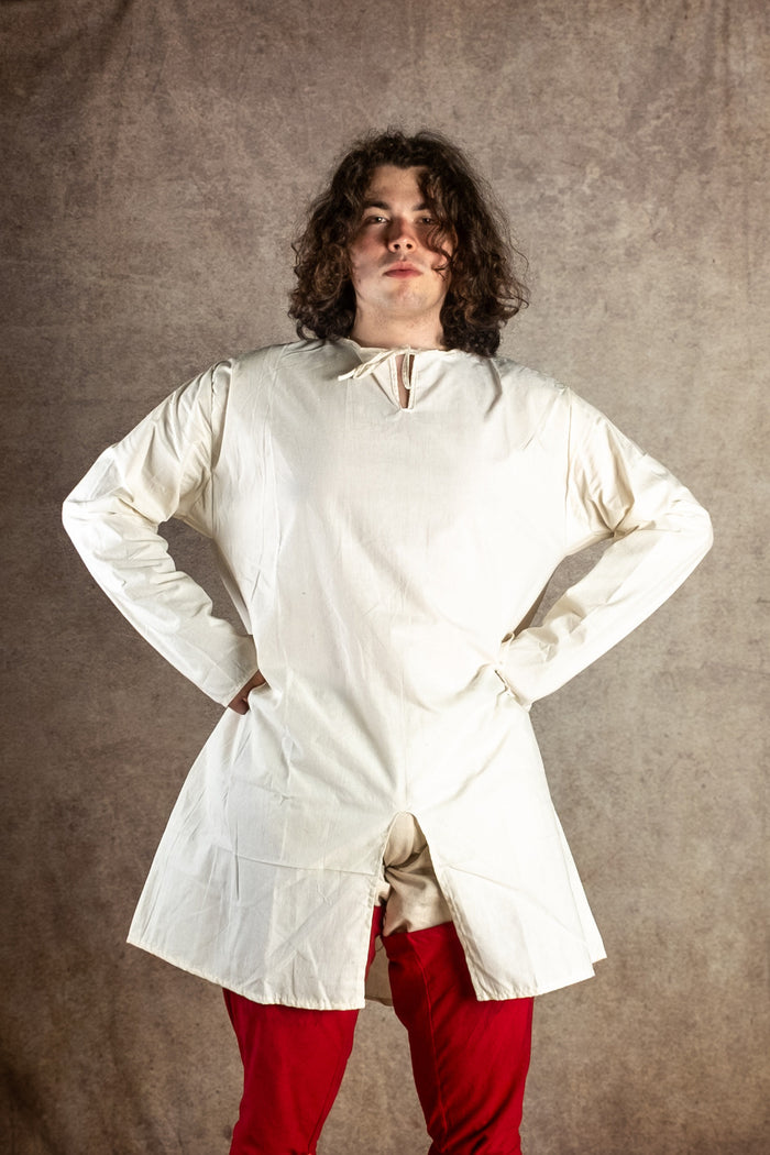 Medieval tunic Tungsten cotton cream