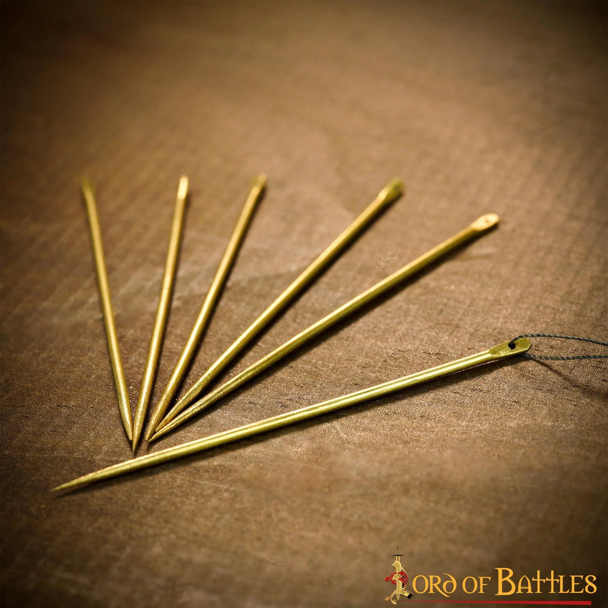 Brass needles, set of 6 pieces