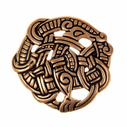 Urnes style disc fibula, bronze