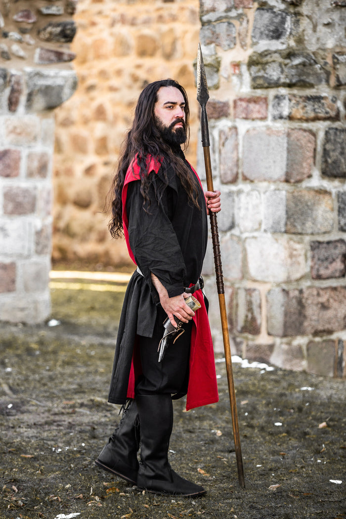 Surcoat, checked, black-red