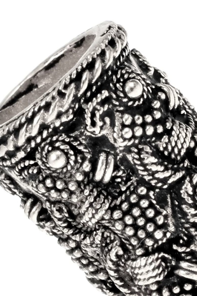 Vikingeskægperle Rygge, forsølvet bronze