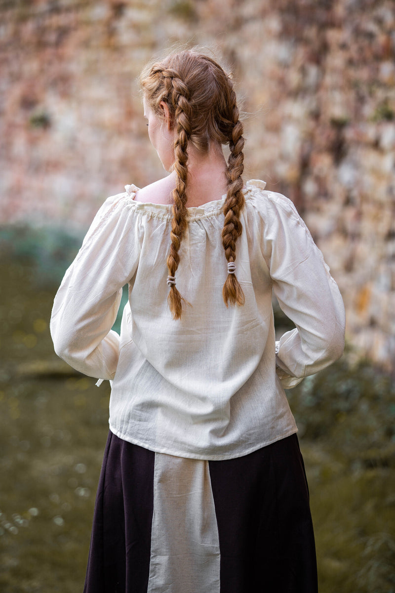 Camicia Fleur, crema