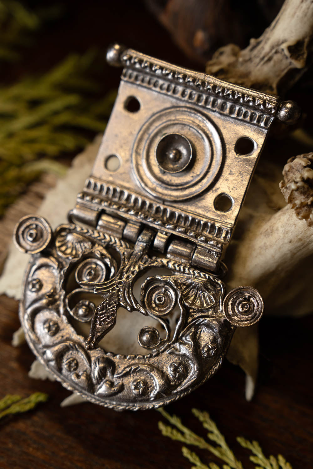 Roman belt buckle Tekija, tinned brass
