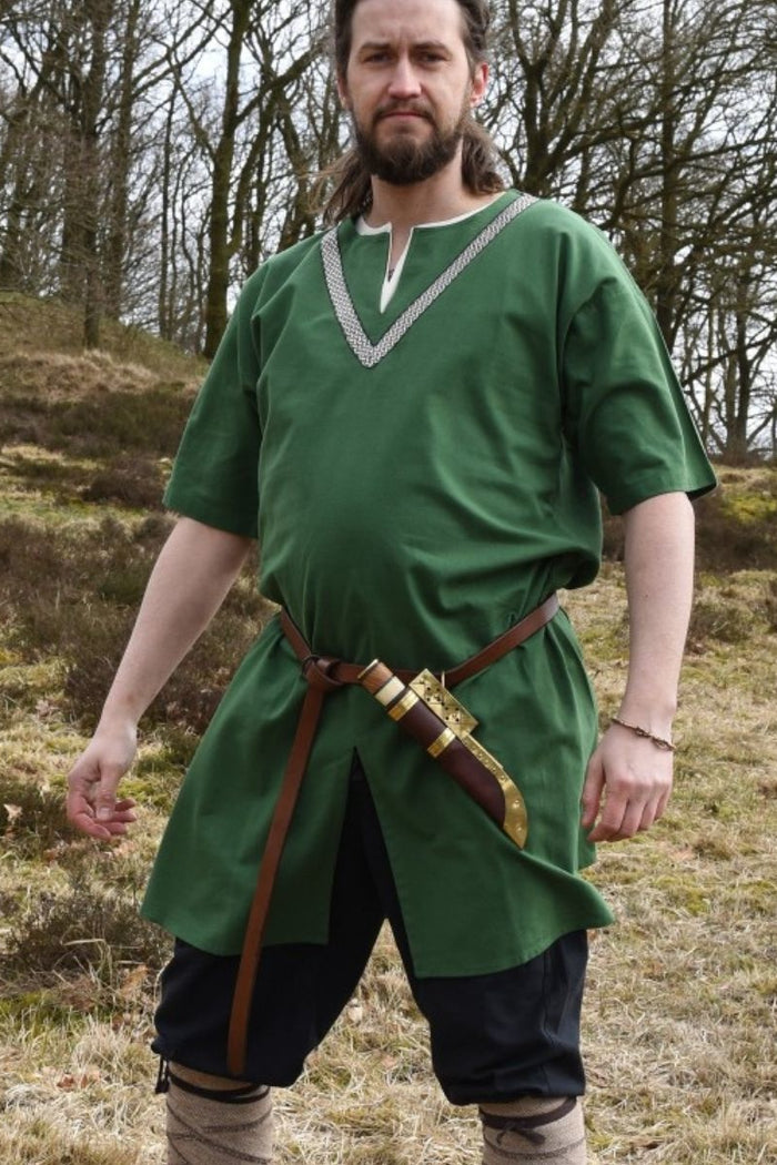 Birka tunic Knut, short sleeves, green