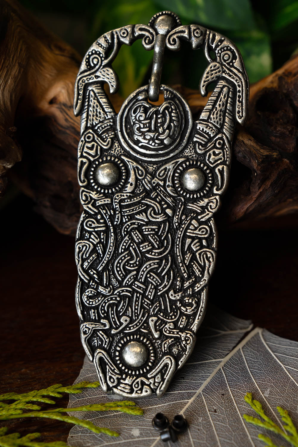 Sutton Hoo belt buckle, silvered