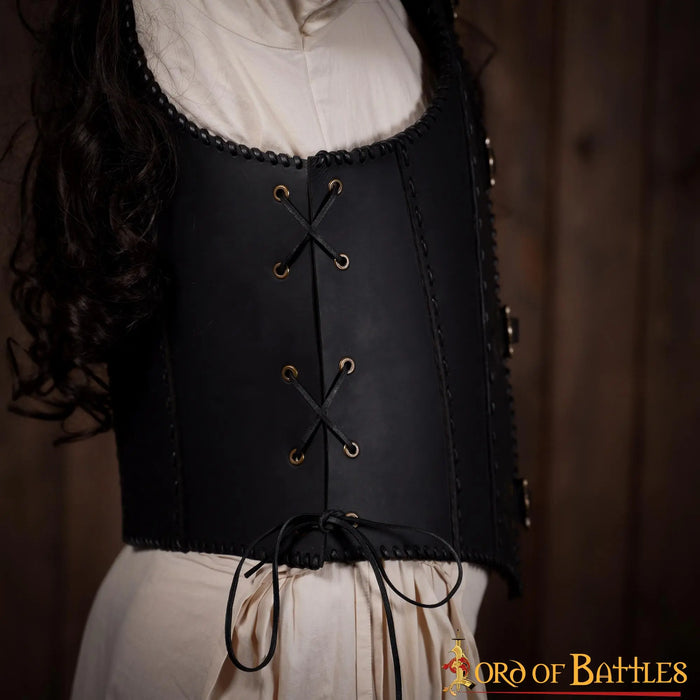 Leather battle corset Nessa