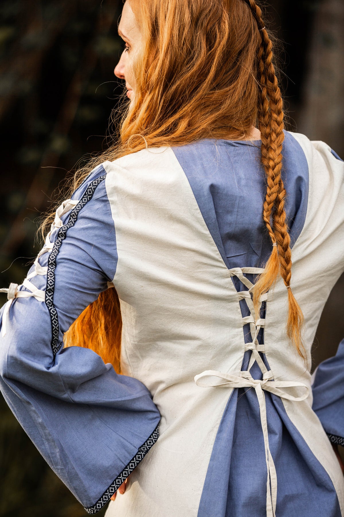 Medieval dress Serena, blue