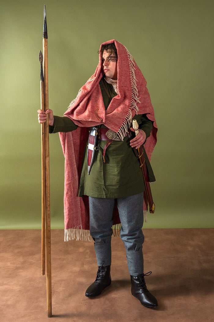 Germanic Iron Age cloak, wool, rust color