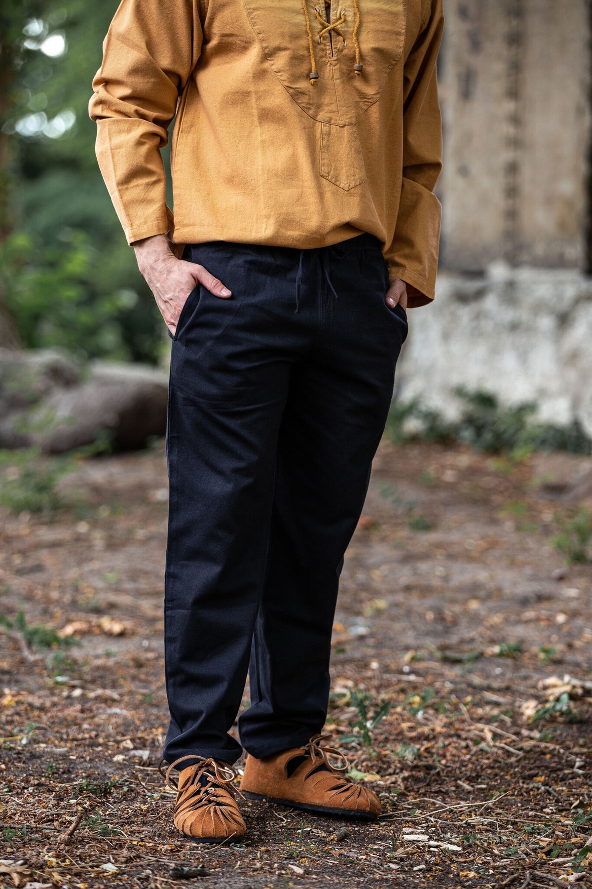 Cotton trousers Alin, black