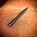 Early medieval leaf-shaped spearhead, bronzed, semi-sharp