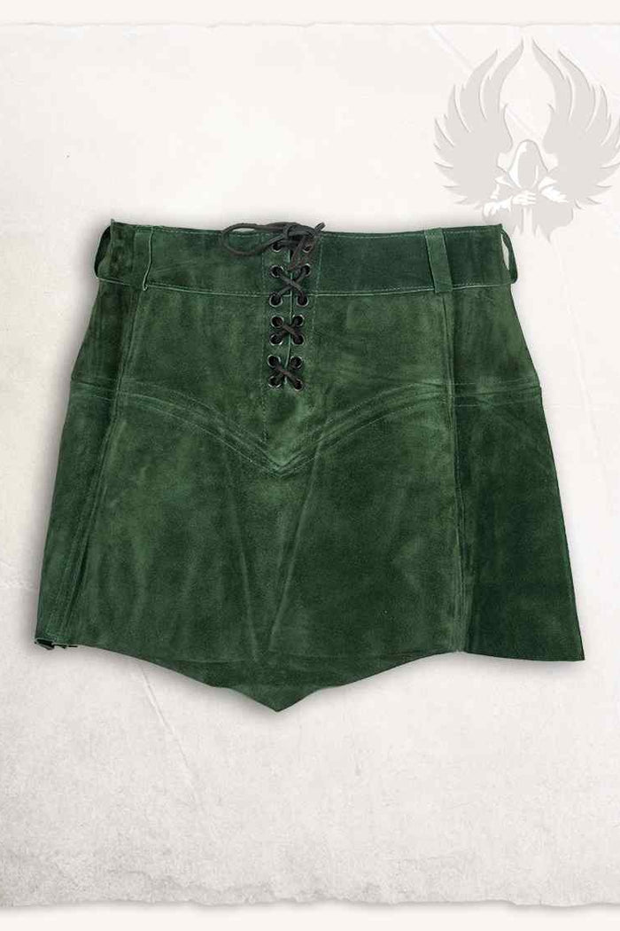 Leather skirt Nuala, green