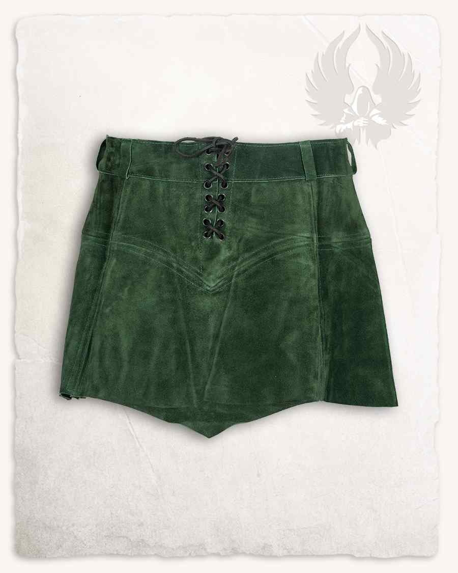 Leather skirt Nuala, green