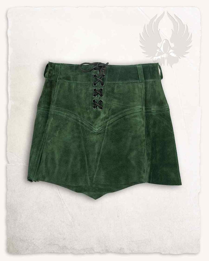 Leather skirt Nuala, green