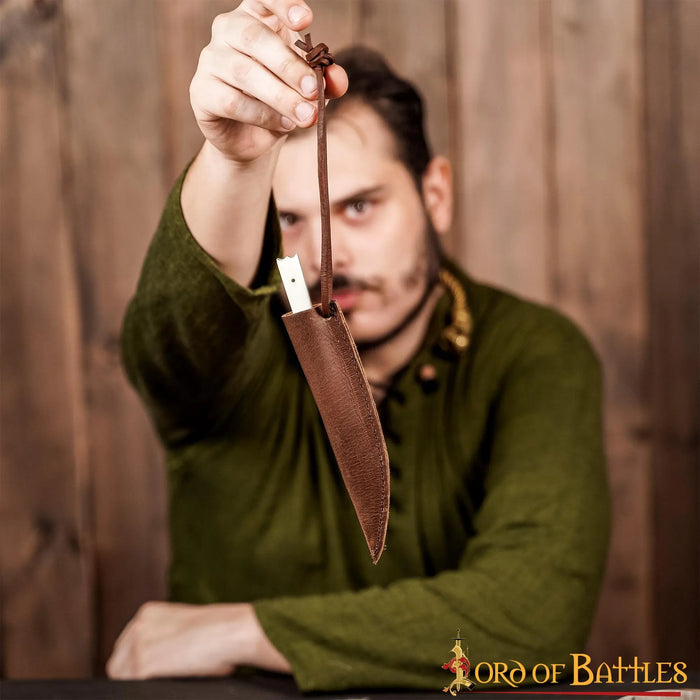 15th century dining knife with bone handle, stainless steel