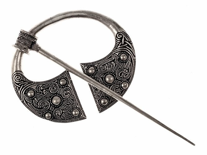 Gaelic brooch Ballyspellan, silvered bronze
