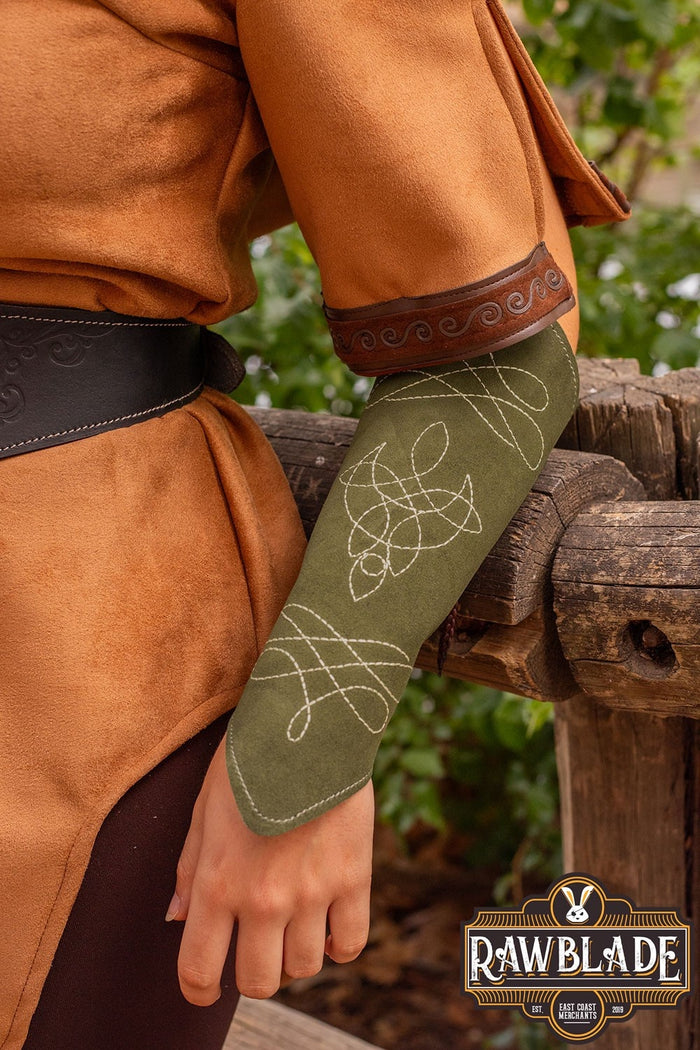 Vryla premium bracers, forearm guards, green