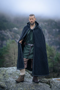 Cloak Valdemar, black, wool mix