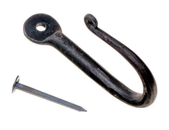 Hand-forged wall hook, L