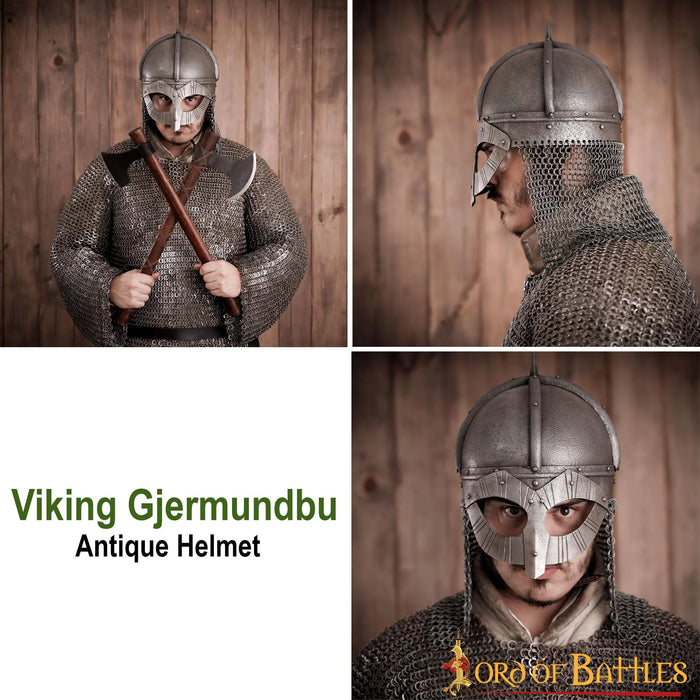 Viking helmet Gjermundbu, patinated, 1.6 mm