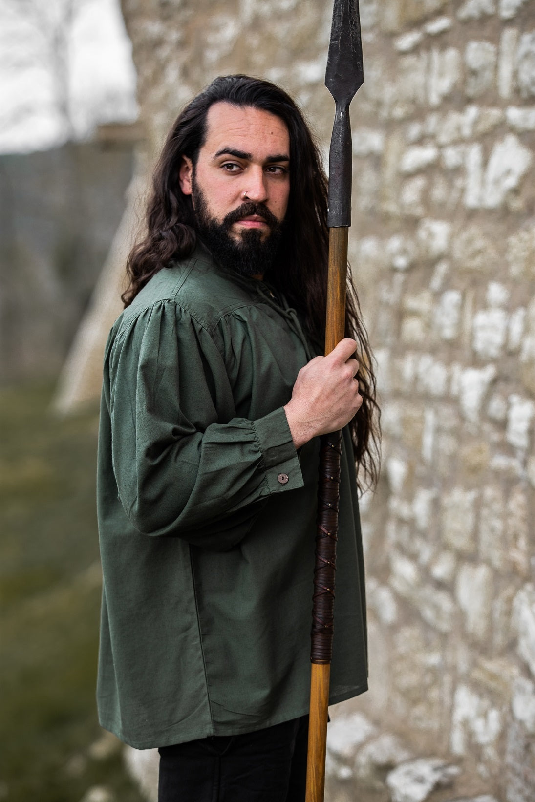 Medieval shirt Friedrich, green
