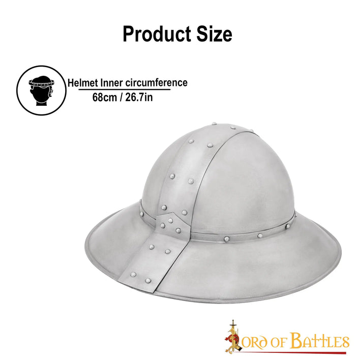14th–15th century kettle hat Crispin, 1.6 mm