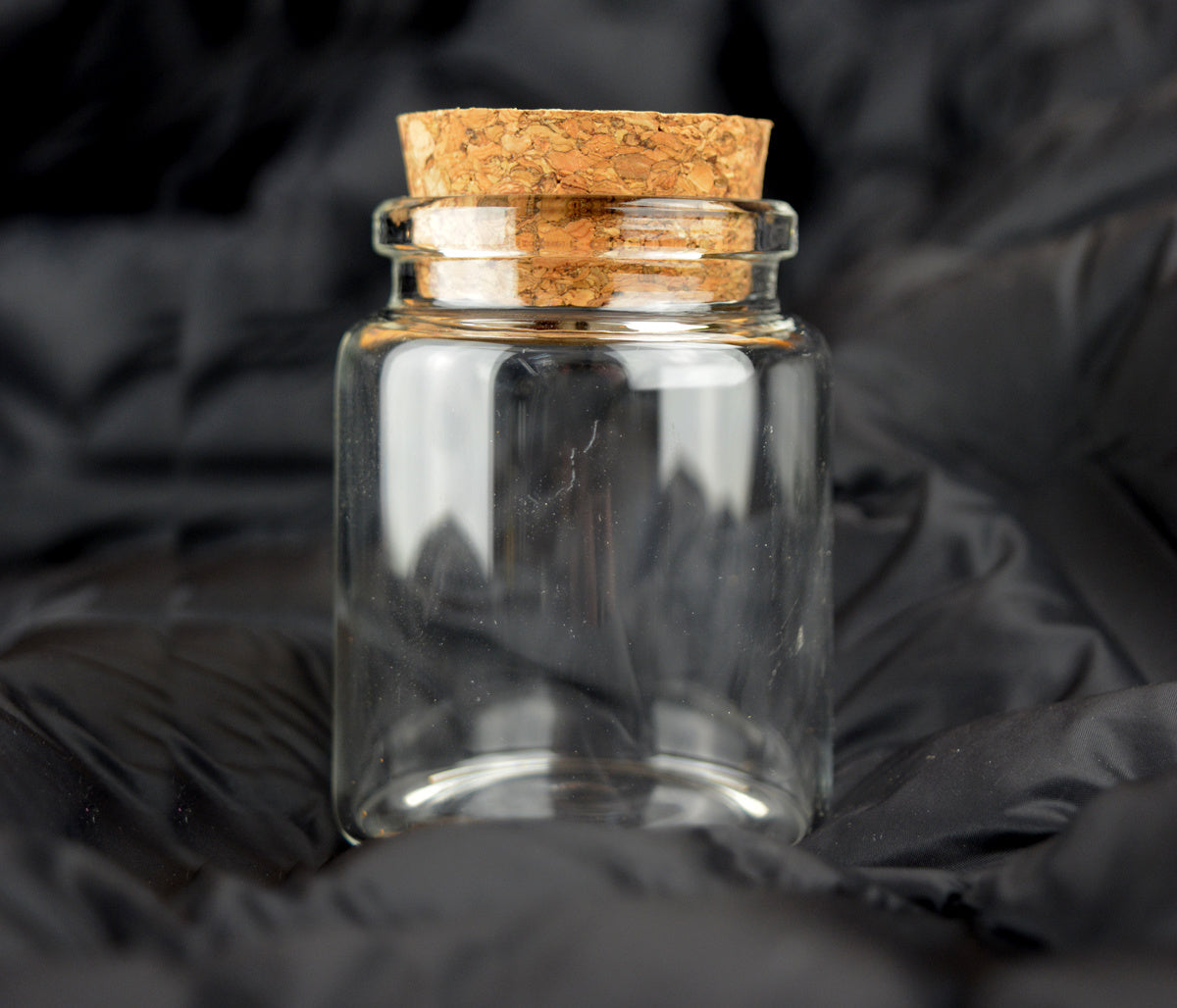 Round glass jar