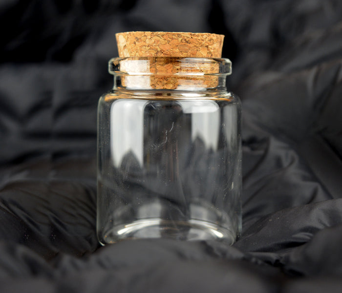Round glass jar